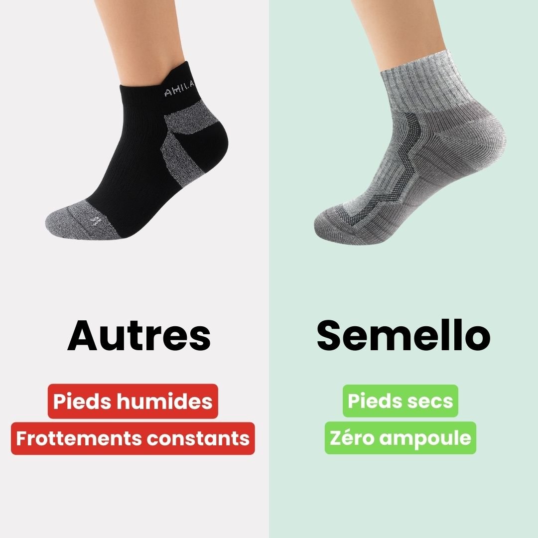 Merino wool hiking socks reaching mid-calf, in gray, black, khaki and blue