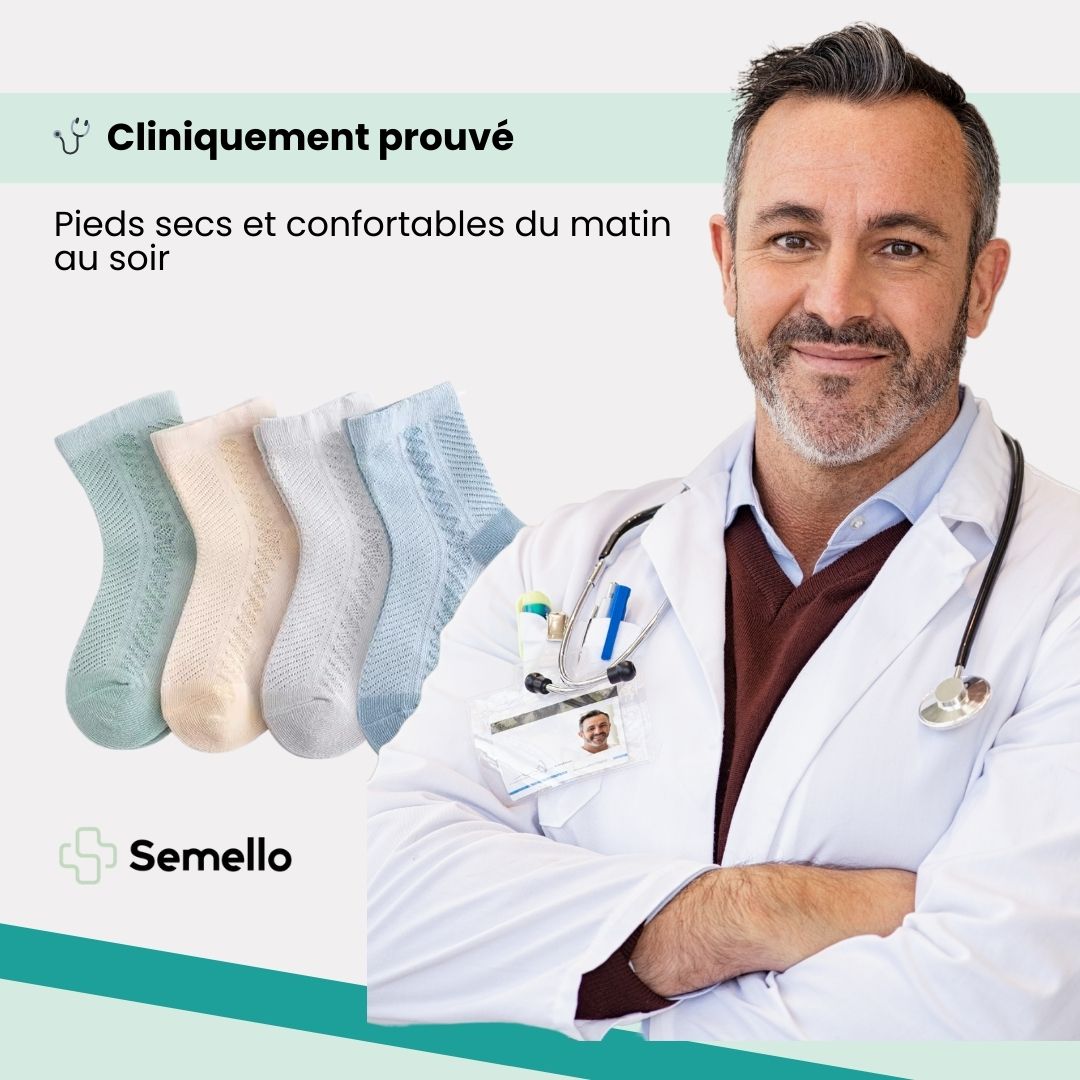 Four pairs of soft breathable cotton socks for children, worn on the foot and ankle