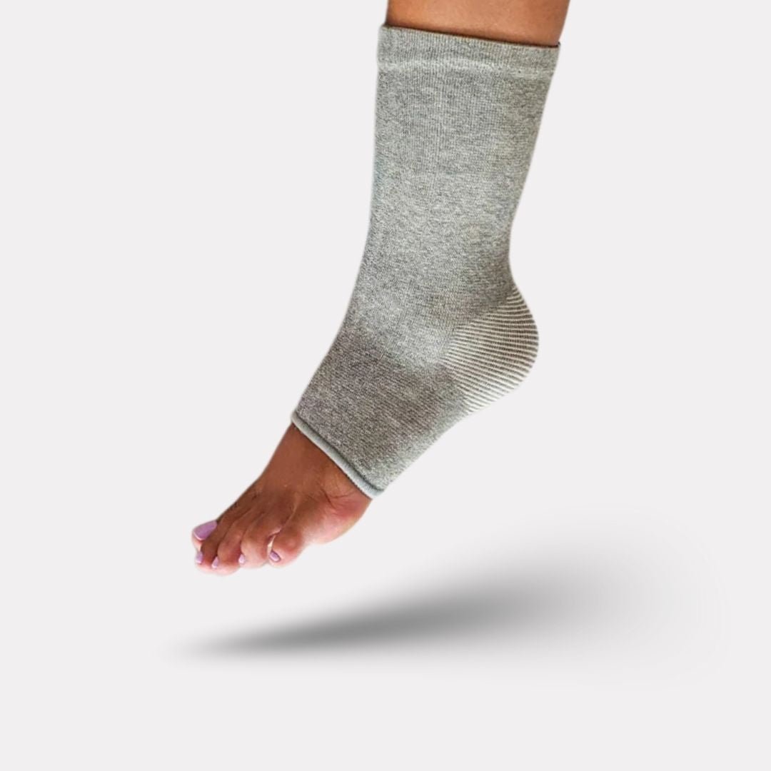 Bamboo fiber socks with a light compression knit along the calf