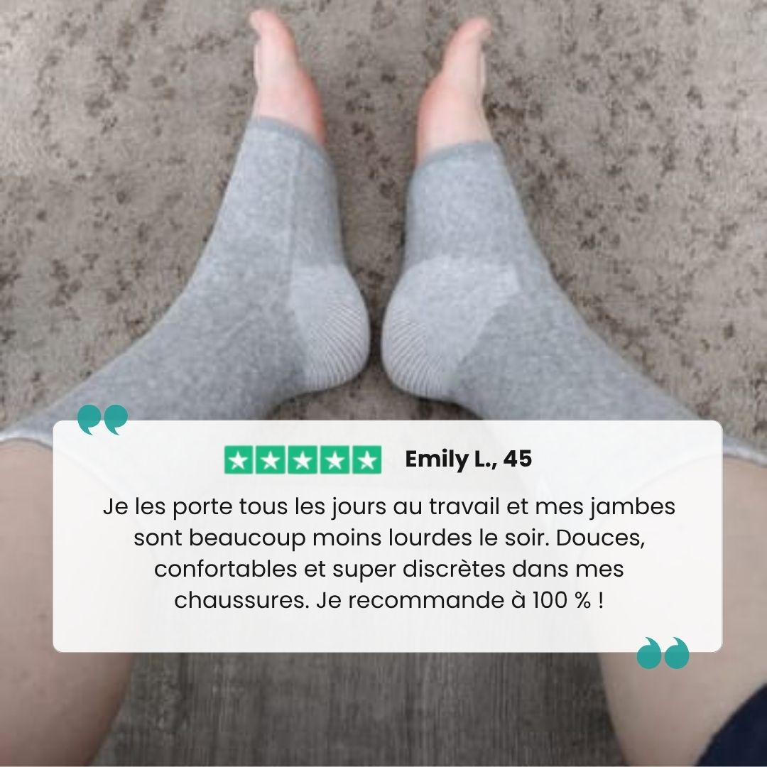 Bamboo fiber socks with a light compression knit along the calf