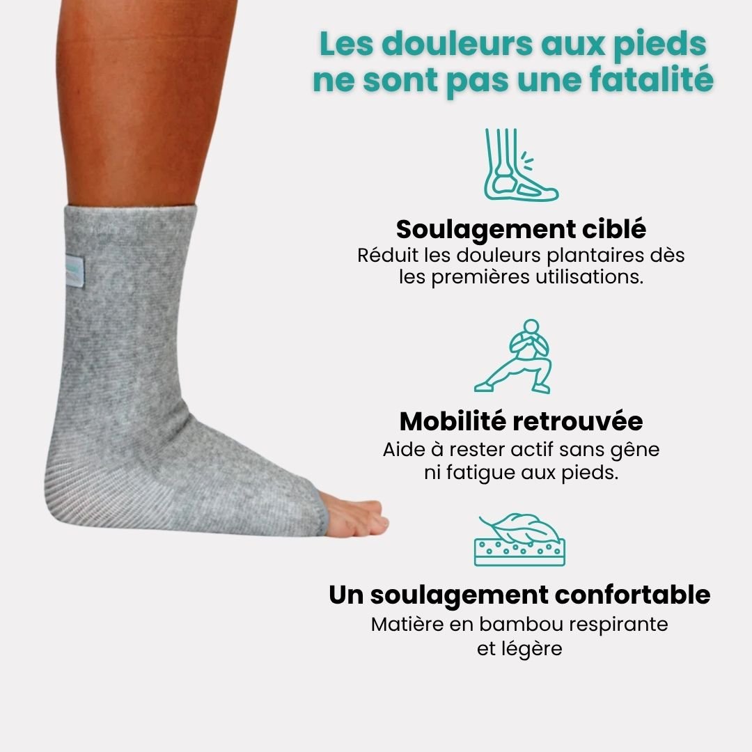 Bamboo fiber socks with a light compression knit along the calf