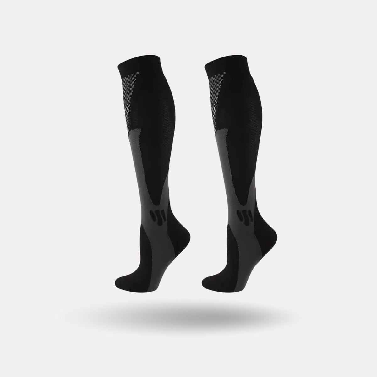 Knee-high 20-30 mmHg compression socks for nurses, in blue, black, white, orange and green