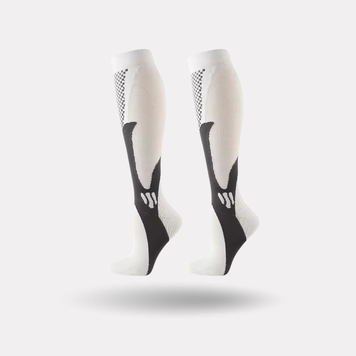 Knee-high 20-30 mmHg compression socks for nurses, in blue, black, white, orange and green