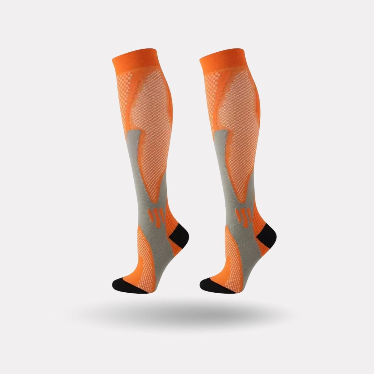 Knee-high 20-30 mmHg compression socks for nurses, in blue, black, white, orange and green