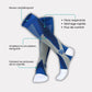 Knee-high 20-30 mmHg compression socks for nurses, in blue, black, white, orange and green