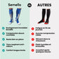 Knee-high 20-30 mmHg compression socks for nurses, in blue, black, white, orange and green