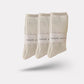 Soft wool socks for women in gray, purple, pink, black and white, sold in packs of three
