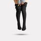 Long knit winter socks reaching mid-calf, in gray, pink, black, off-white and dark gray