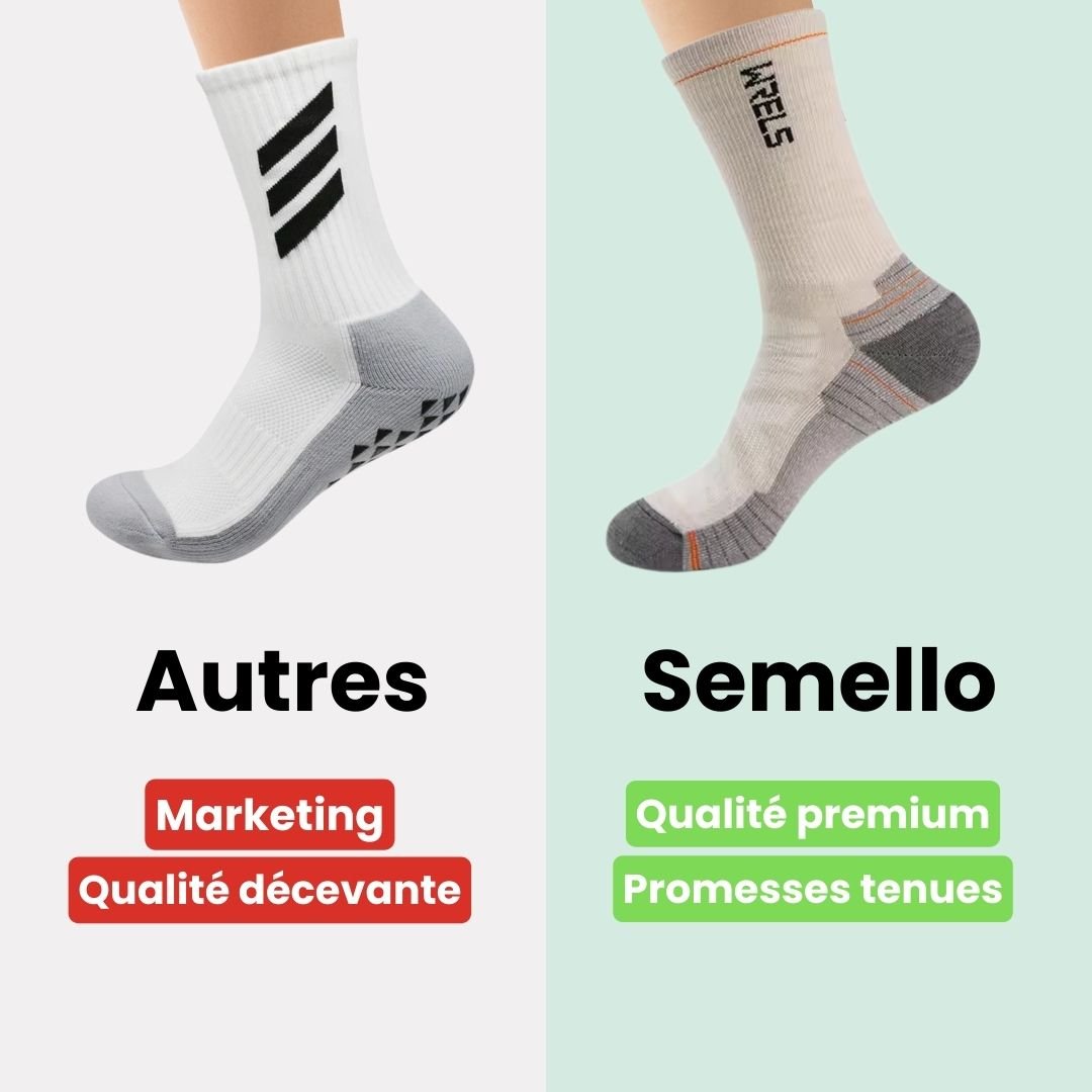 Merino wool sport socks in black, beige and yellow with a cushioned sole and ribbed cuff