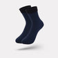 Beige fleece lined winter socks, thick and soft around the whole foot