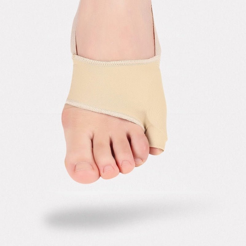 Gel sleeve pulled over the little toe to cushion a bunionette