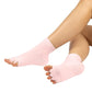 Toe separator socks in white or black that hold each toe apart while worn