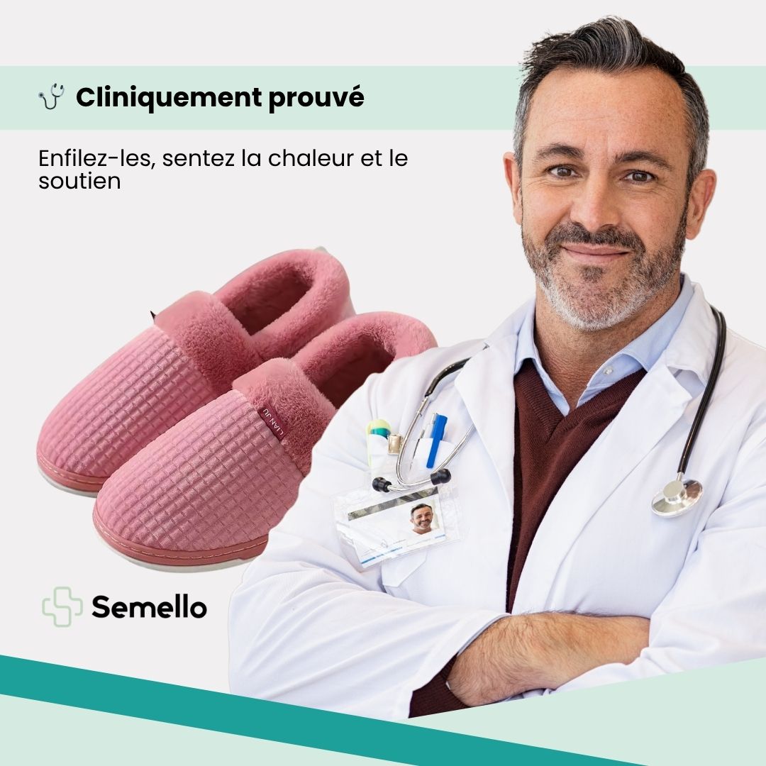 Lined house slippers with an anatomical footbed, in pink, caramel, gray and purple