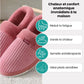 Lined house slippers with an anatomical footbed, in pink, caramel, gray and purple