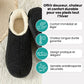 Women's lined orthopedic slippers with non-slip soles, in black, gray, burgundy and navy