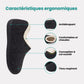 Women's lined orthopedic slippers with non-slip soles, in black, gray, burgundy and navy