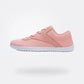 Wide anatomical shoes with extra room at the bunion, in pink, black, gray and beige