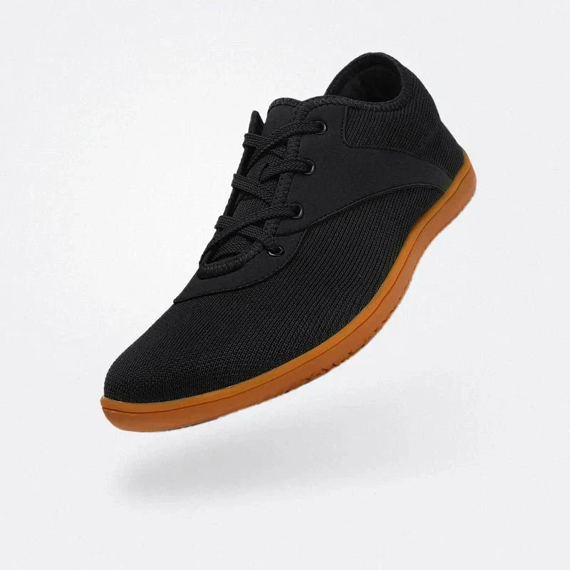 Wide anatomical shoes with extra room at the bunion, in pink, black, gray and beige