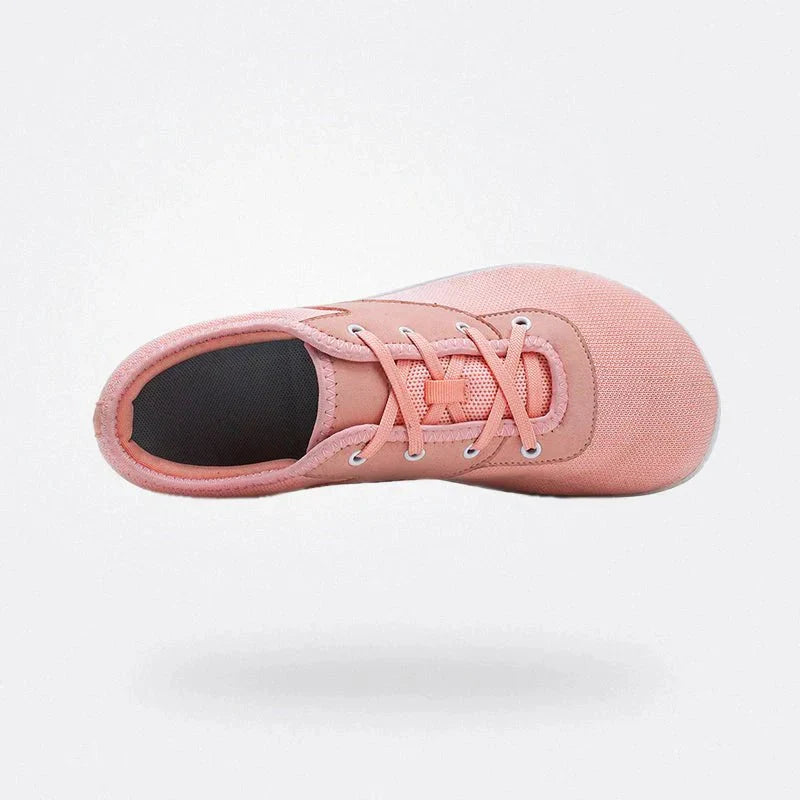 Wide anatomical shoes with extra room at the bunion, in pink, black, gray and beige