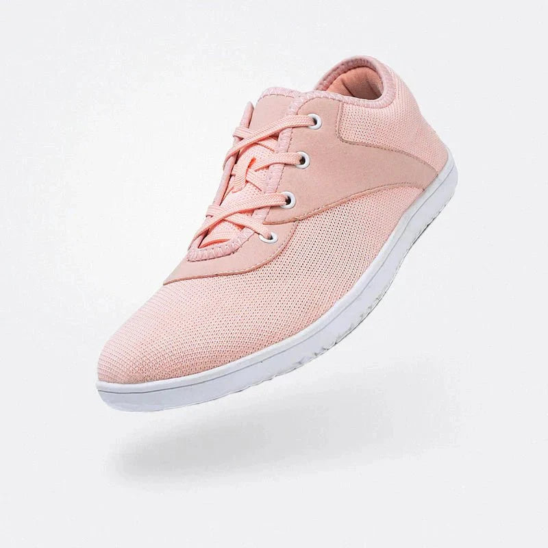 Wide anatomical shoes with extra room at the bunion, in pink, black, gray and beige