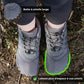 Lined winter barefoot shoes with a thin flexible sole, in beige, green and black