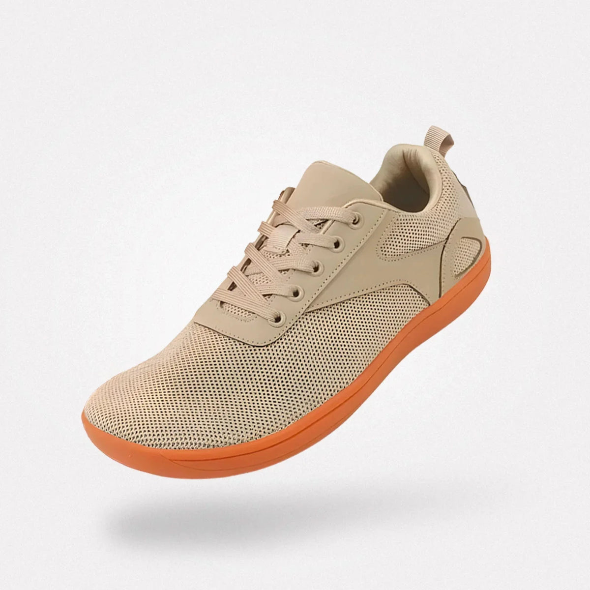 Barefoot shoes with a wide toe box and thin flexible sole, in gray, black, beige and white