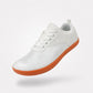 Barefoot shoes with a wide toe box and thin flexible sole, in gray, black, beige and white