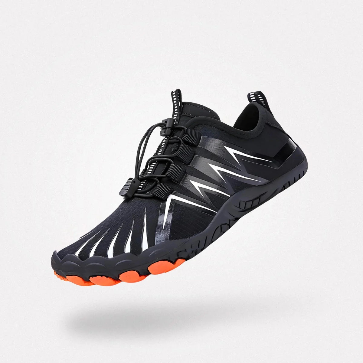 Flexible knit barefoot shoes with a wide toe box, in black, white, gray, green and pink