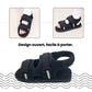 Post-op recovery shoe with an open adjustable upper that fits over a bandage or cast