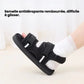 Post-op recovery shoe with an open adjustable upper that fits over a bandage or cast