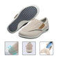 Wide fit orthopedic shoes for sensitive feet, in beige, light blue melange, dark blue and gray