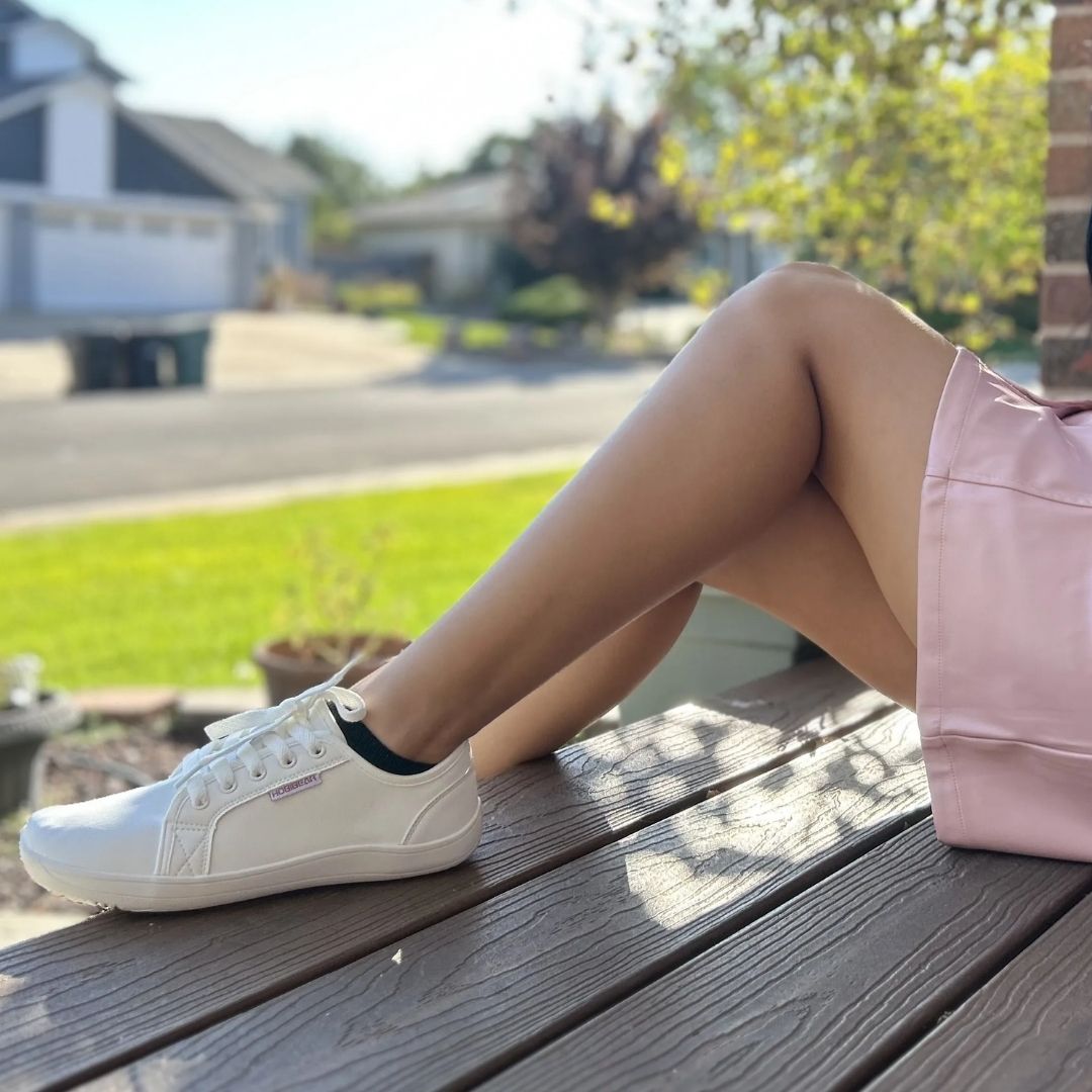 Caramel leather barefoot shoes with a wide toe box and a thin flexible sole