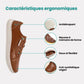 Caramel leather barefoot shoes with a wide toe box and a thin flexible sole