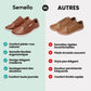 Caramel leather barefoot shoes with a wide toe box and a thin flexible sole