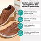 Caramel leather barefoot shoes with a wide toe box and a thin flexible sole