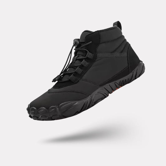 Insulated barefoot shoes in black, brown and navy with a thin flexible sole
