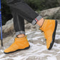 Waterproof winter barefoot shoes with a thin sole and warm lining, in brown, black, gray or blue