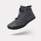 Waterproof winter barefoot shoes with a thin sole and warm lining, in brown, black, gray or blue