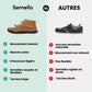Fleece-lined waterproof winter barefoot shoes in brown, black and olive green