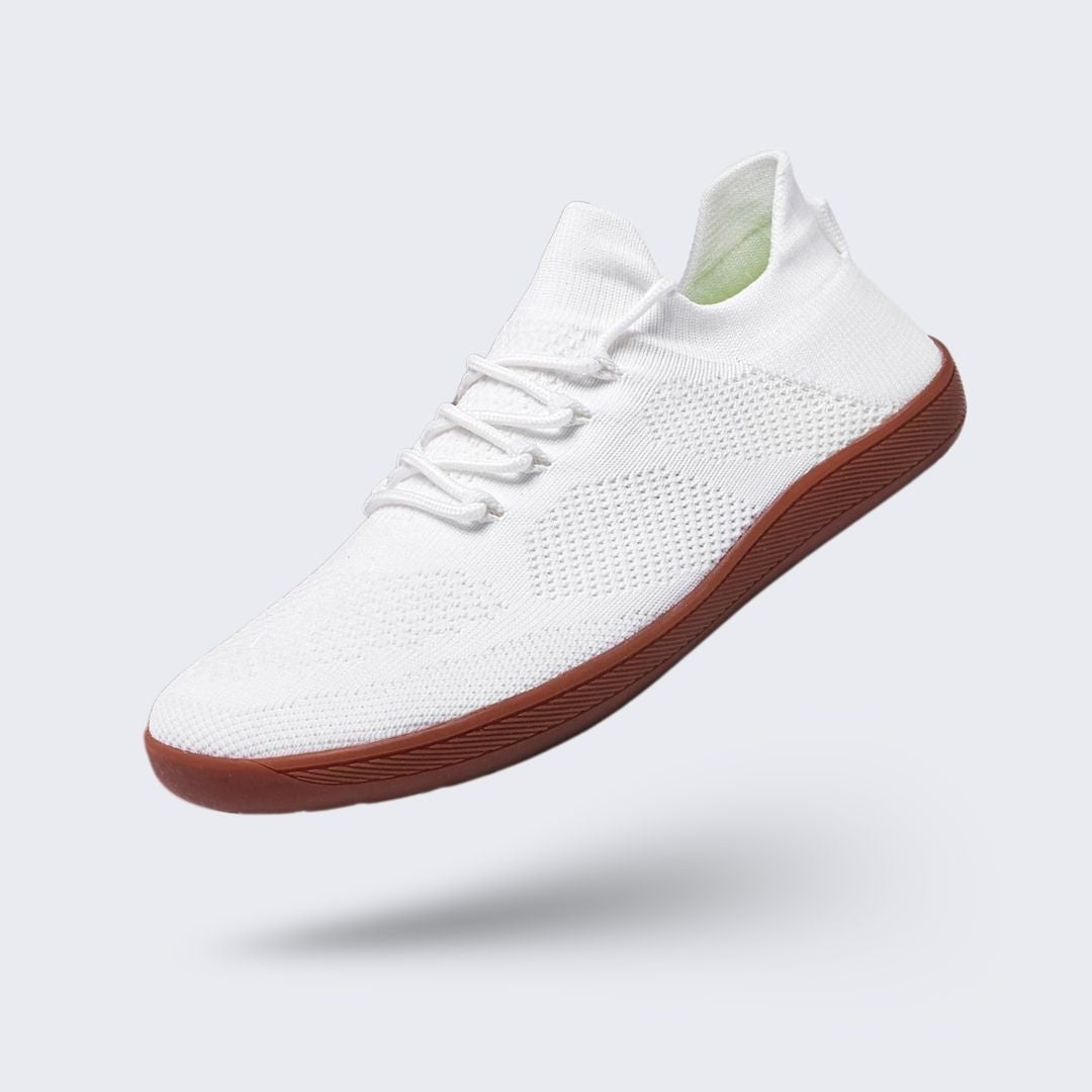 Breathable barefoot shoes with a wide toe box and a thin flexible sole