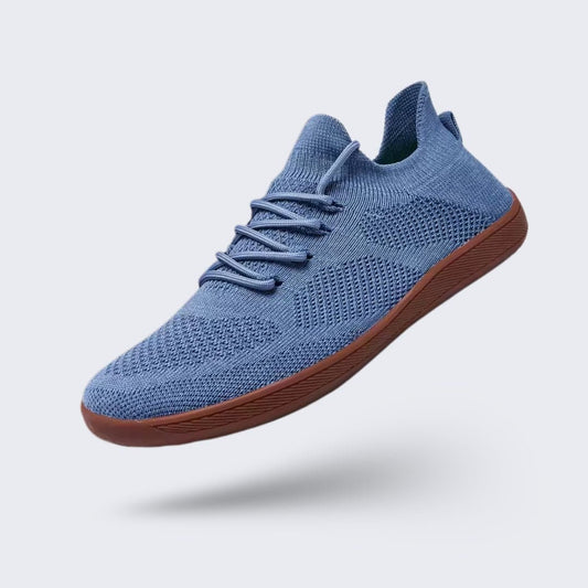 Breathable barefoot shoes with a wide toe box and a thin flexible sole