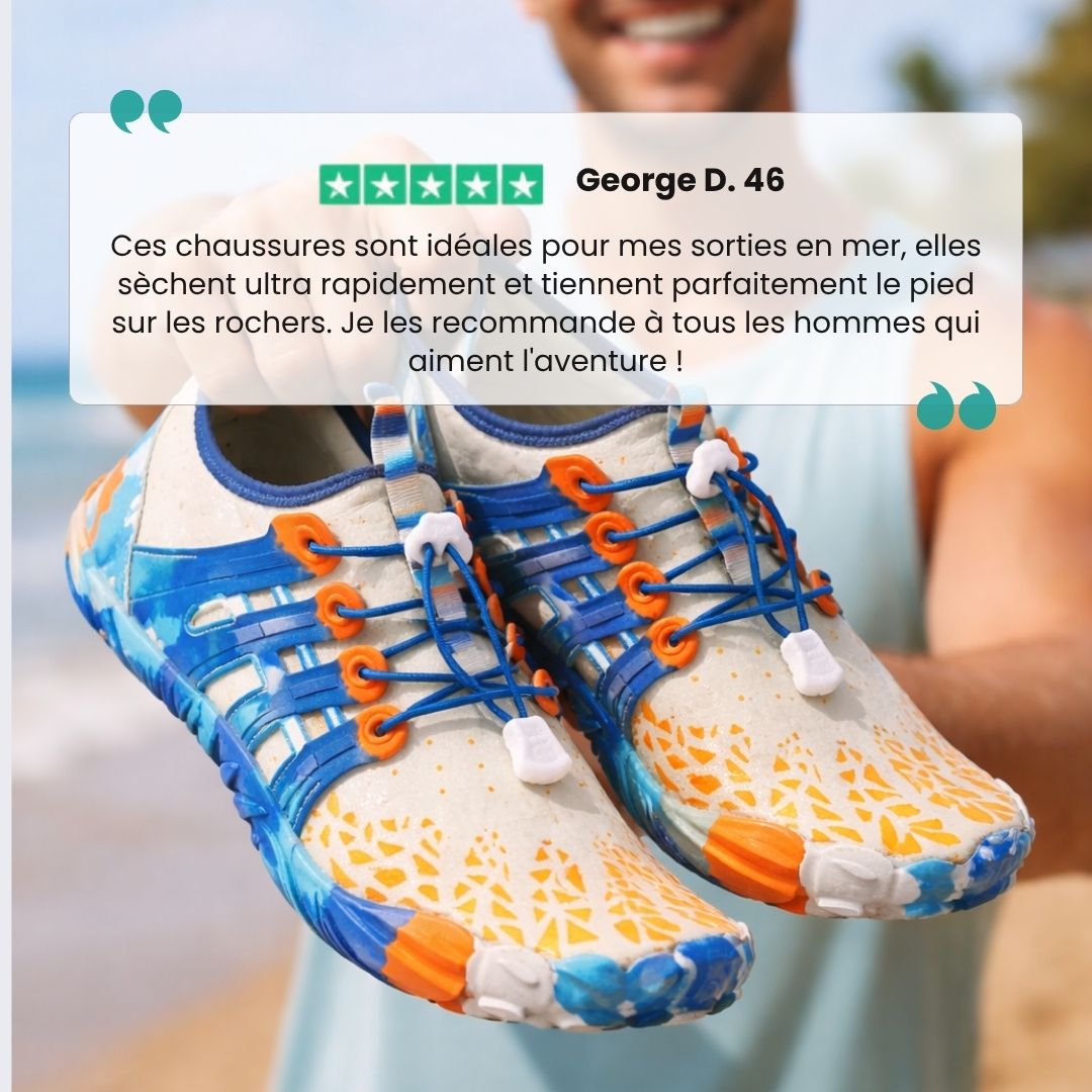 Lightweight kids beach shoes with quick-drying mesh uppers and thin flexible soles