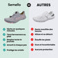 Quick-drying beach water shoes with a flexible grip sole, in gray, plum and platinum