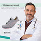 Quick-drying beach water shoes with a flexible grip sole, in gray, plum and platinum