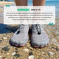 Quick-drying beach water shoes with a flexible grip sole, in gray, plum and platinum