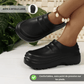 Non-slip work shoes with a cushioned insole, in black, beige and cream
