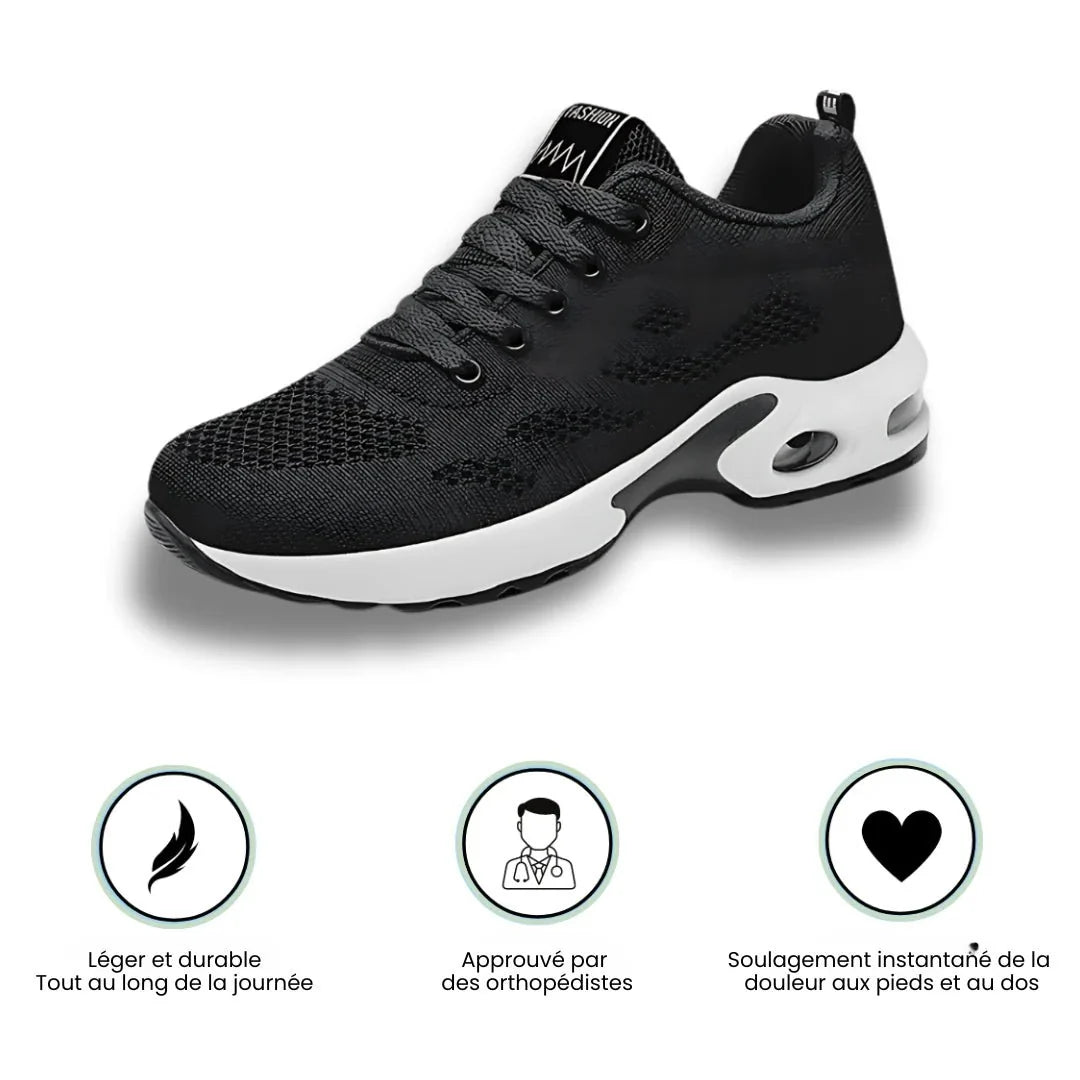 Women's orthopedic dress shoes with a low heel and a built-in arch support