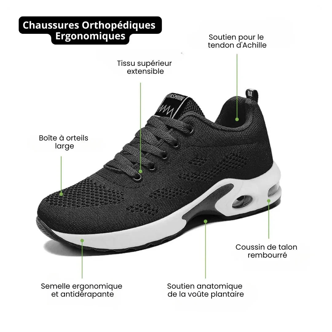 Women's orthopedic dress shoes with a low heel and a built-in arch support