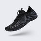 Quick-drying mesh water shoes with non-slip rubber soles, pulled on over bare feet