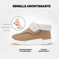 Winter comfort shoes with a stretchy wide forefoot that eases pressure on a bunion
